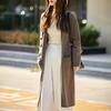 Autumn And Winter New Wool Cardigan Women'S Long Knitted Coat Loose Solid Color Fashion Thin Temperament Coat