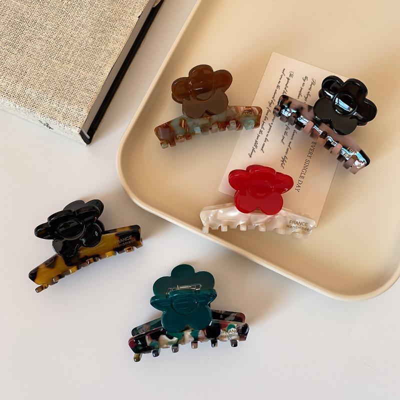 Korean New Style Acetate Flower Hairpin Female Back of The Head High-end Light Luxury Style Hairpin Hair Clip Headdress