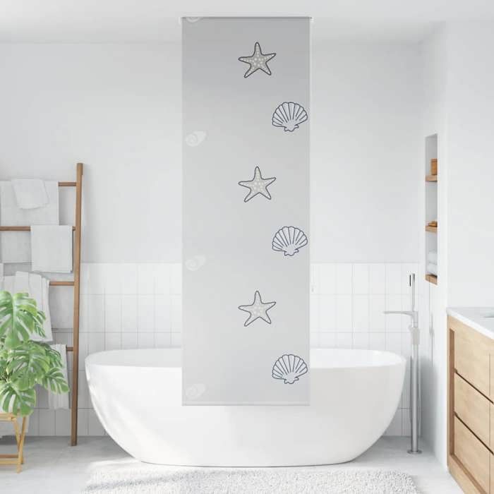 VidaXL Store enrouleur de douche 70x240 cm largeur du tissu 66 cm, store de douche, store enrouleur de rideau de douche, 4014888