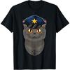 Cat Lover I Police Officer I Police British Shorthair Cat T-Shirt for Men Women Kids