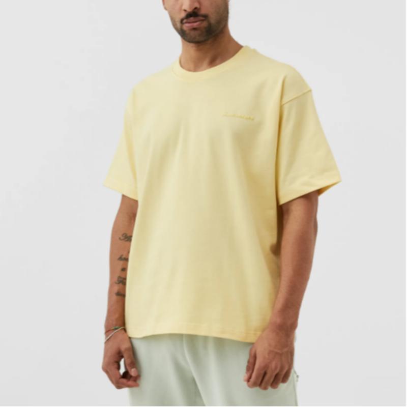adidas Originals T Shirts Unisex Yellow Crew Neck Moderate Straight Fit H47003