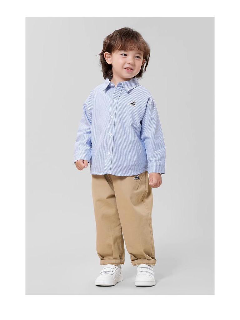 Trendy European Boys' Long Sleeve Casual Shirt - Spring/Autumn Kids' Clothing