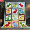 1pc Adorable 2D Flat Blanket Dinosaurs The Sofa, Bedroom, Living Room, Bed, Couch This Soft and Cozy Lightweight Flannel Blanket