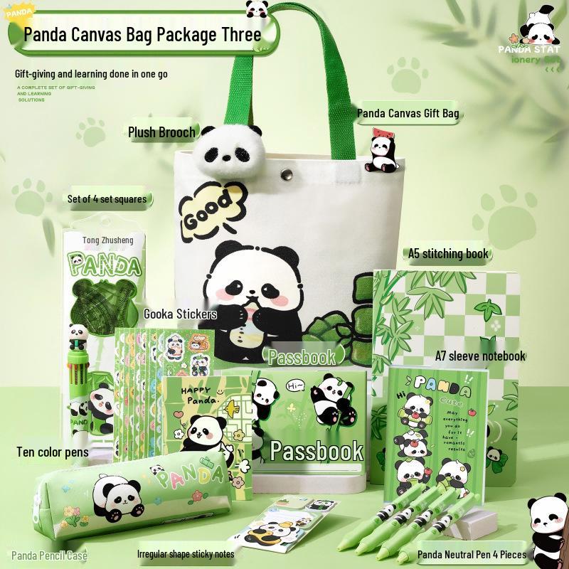 Panda Schrijfwaren Geschenkdoos: Set Leerbenodigdheden voor Studenten voor Verjaardagen, Afstudeerfeesten & Souvenirs