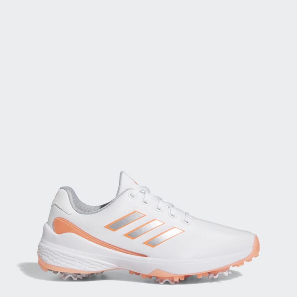 Zapatos de golf ZEDGE 23 Footwear Fusion cm M [Adidas Golf] Mujer Blanco/Plata Metalizado/Coral 24.0