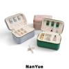 New Double Layer Velvet Jewelry Box Custom Logo Portable Rings Earrings Necklaces Jewelry Organizer Case Small Jewelry Gifts Box
