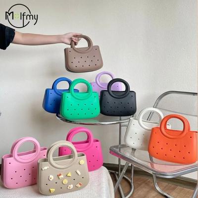 Wasserdichte Strandtasche Freizeit DIY Bunt Mode Handtaschen Sanddicht Anti-Rutsch-Griff EVA Handtaschen Reise Kosmetiktaschen zur Aufbewahrung