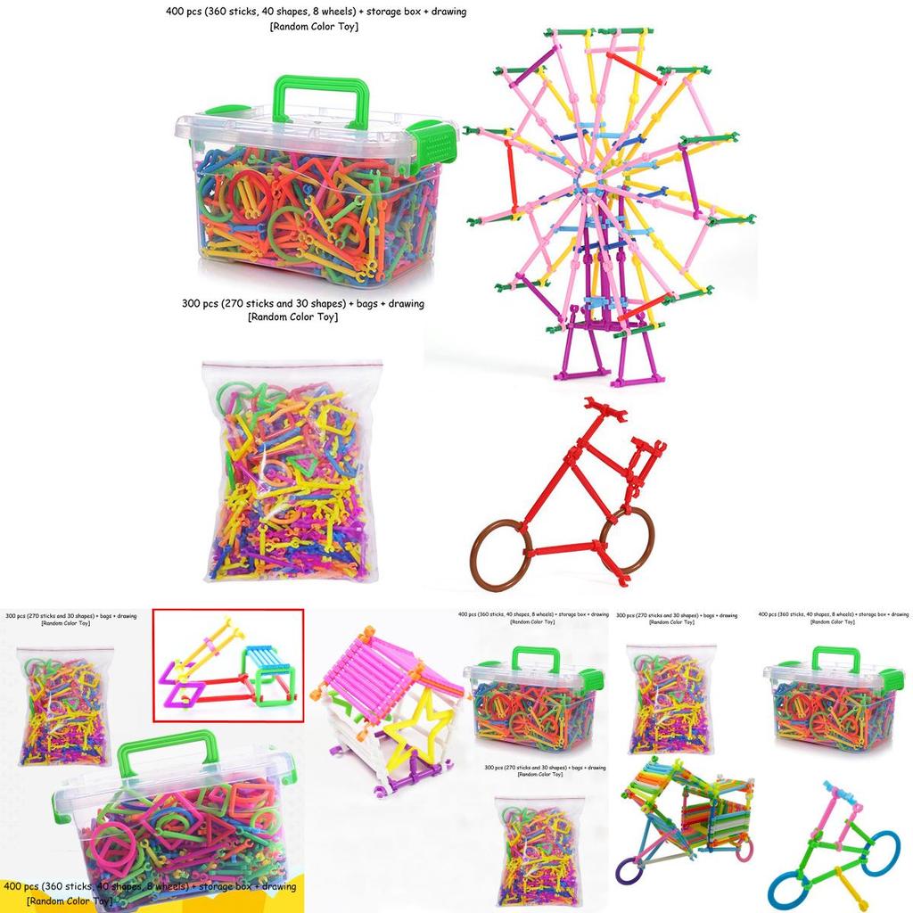 Lern-Bausteinspielzeug für 3-jährige Mädchen, Smart Stick Puzzle Spielzeugset
