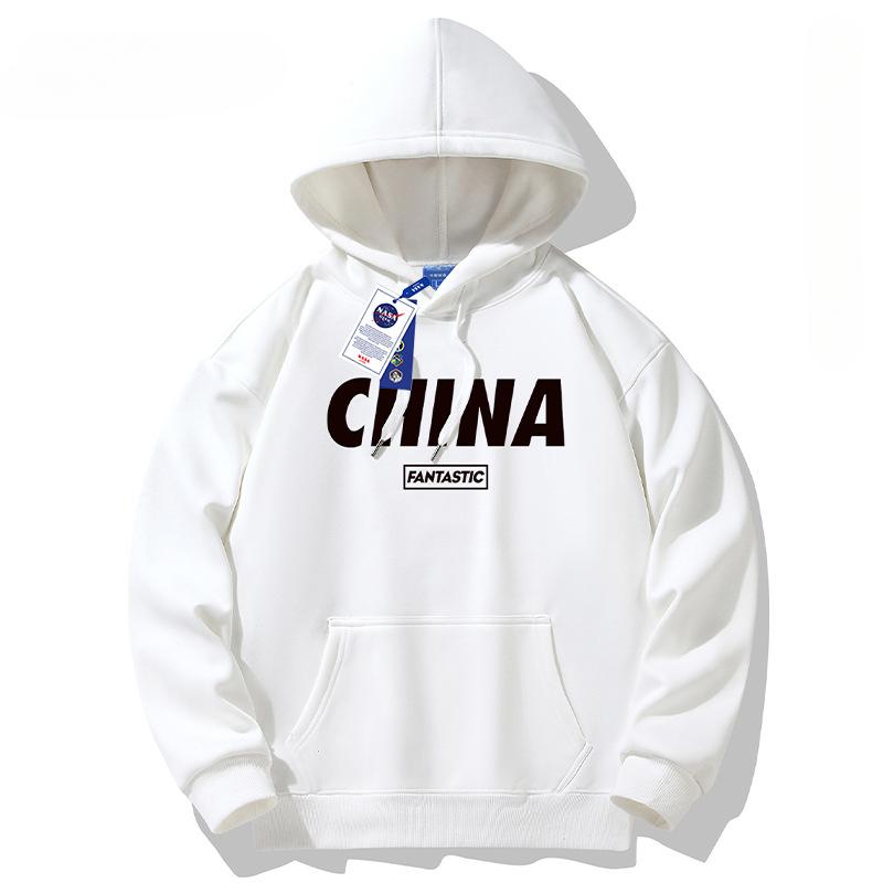

Fashion Sweater Men s New Spring, Autumn and Winter Hooded Padded Thickened Ins Tide Loose Couple Jacket M [Recommended 80-52.5kg]
