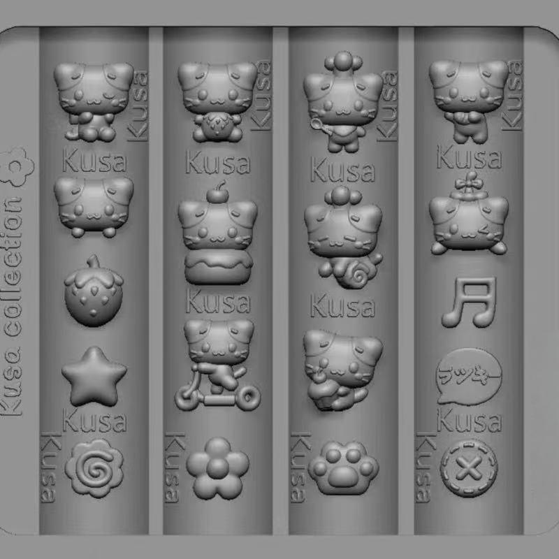 

3D Relief Silicone Nail Art Molds Cartoon Animal Cat Design Diy Nail Art Decorations Transparent Manicure Template ONESIZE