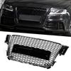 Hex Mesh Badgeless Grille Front Intake Grill Glossy Black Refit for RS Style Fits for A5 S5 B8 2008 2011