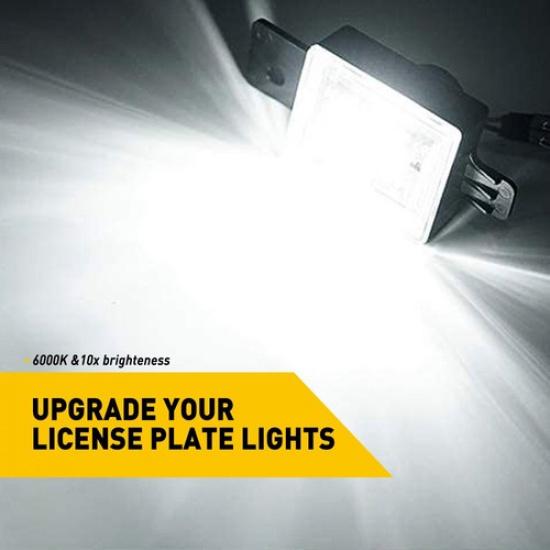 2PCS LED License Plate Light Tag White For 2014-18 Silverado Chevy GMC Sierra