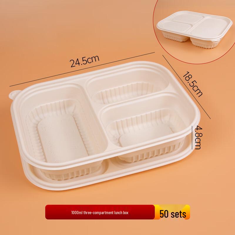 CHULV Biodegradable Corn Starch Disposable Food Containers