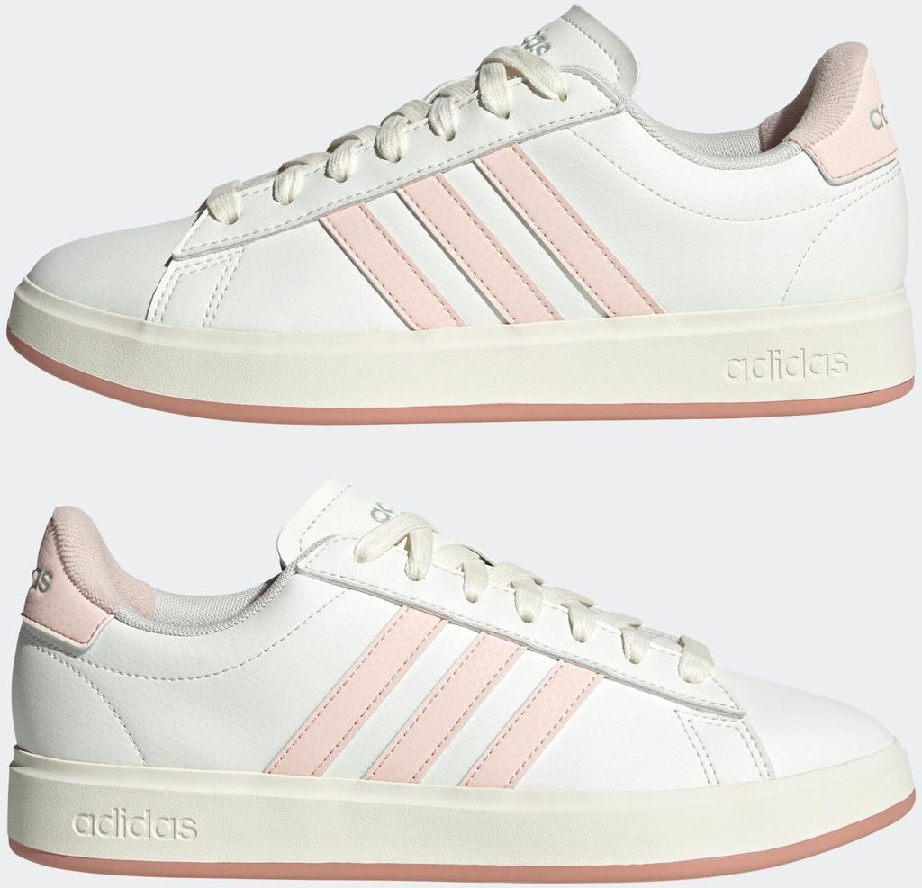 Кроссовки Adidas Grand Court 2.0 Women core white/wonder quartz/linen green met