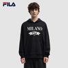 Fila Milano Series Classic Trendy Fashion Sports Versatile Printed Loose Knit Hoodie Men Hoodies F11M545202FBK