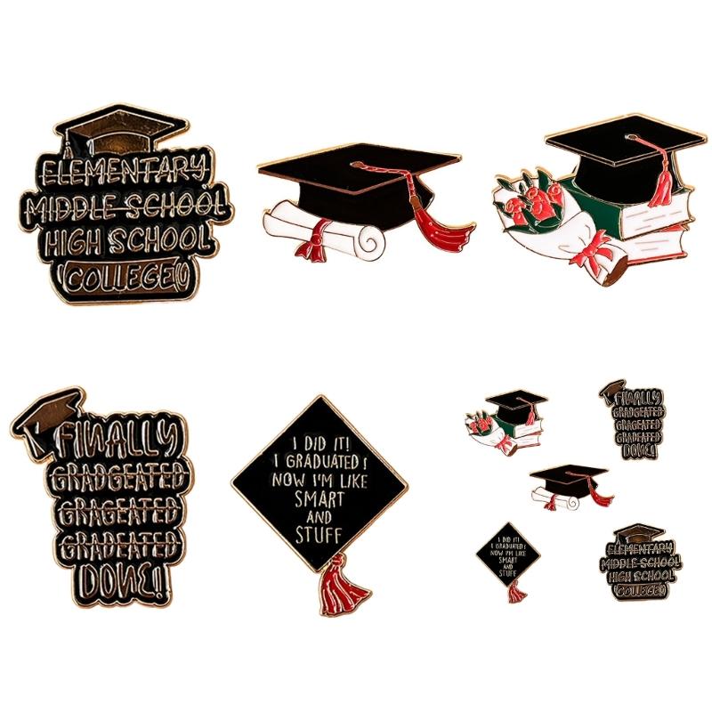 Graduation Hat Enamel Lapel Pin for Student, Graduate Enamel Lapel Pin for Graduation Gown Graduation Hat Decoration