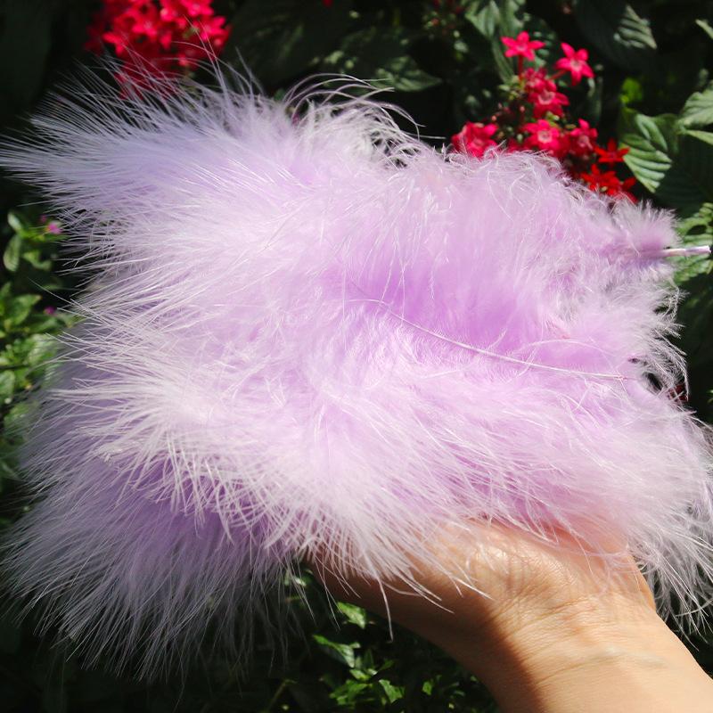 50Pcsdiy Color Feather Full Fleece Turkey Feather Clothing Antique Headdress Pet Toy Handicraft Decoration
