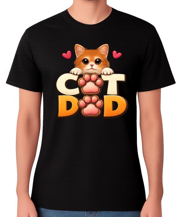 Cat Dad T-Shirt Cute Kitten Graphic Funny Cat Lover Gift Unisex Tee XL