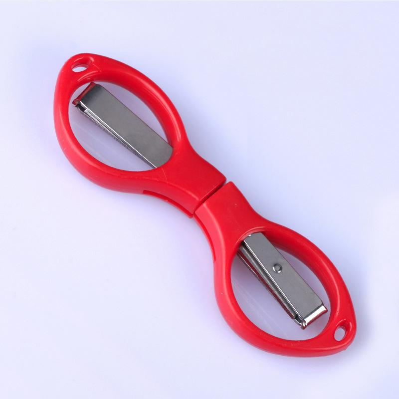 Multi Functional 8 Shaped Retractable Folding Scissors Stainless Steel Scissors Portable Outdoor Travel Scissors