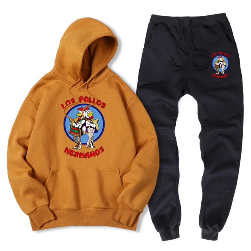 Los Pollos Hermanos Chicken Brothers Herren Damen Unisex Sets Casual Hoodies Sportanzüge Übergroße Sweatshirts Trainingsanzüge Mantel