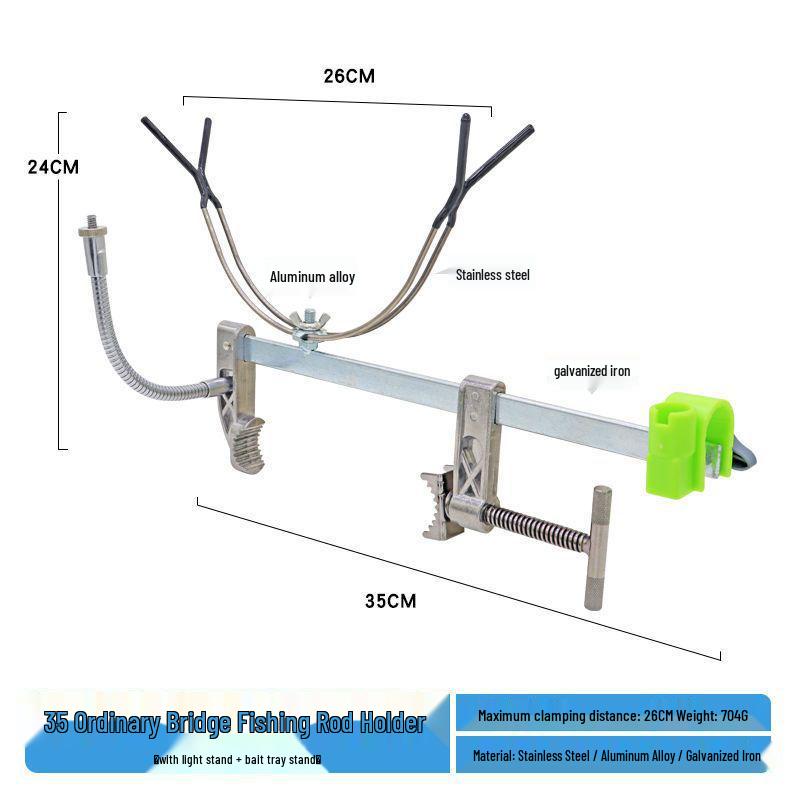 Multi-Functional Fishing Rod Holder for Ice, Boat, and Raft Fishing