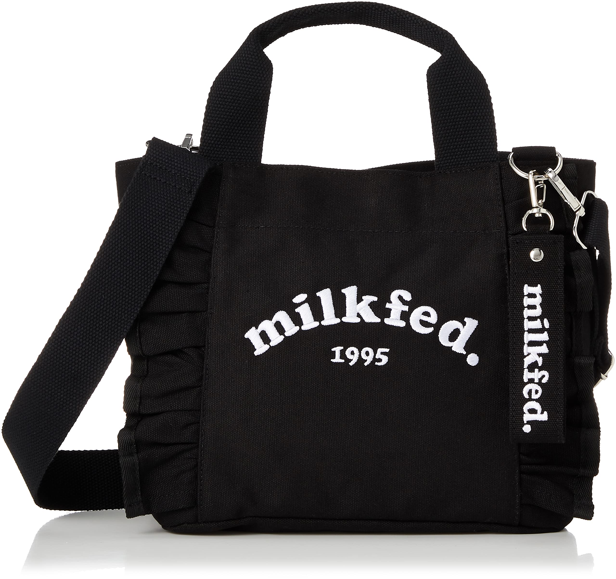

MILKFED. Women s RUFFLE MINI BAG Tote Bag, Black, Free Size