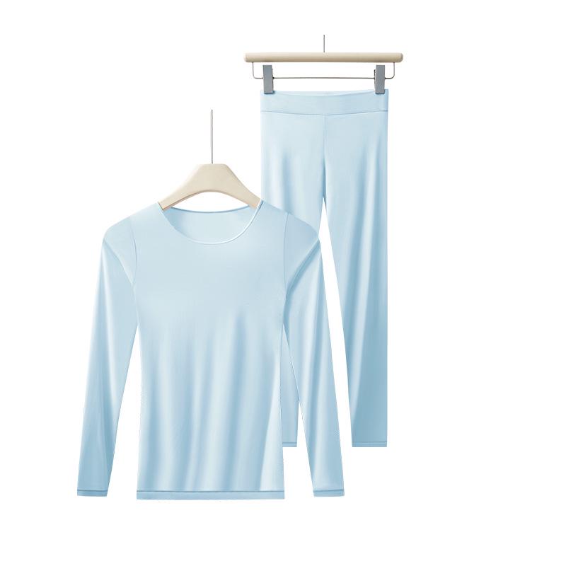 Unisex Children's Seamless Round Neck Base Layer for Warmth and Skin Beauty