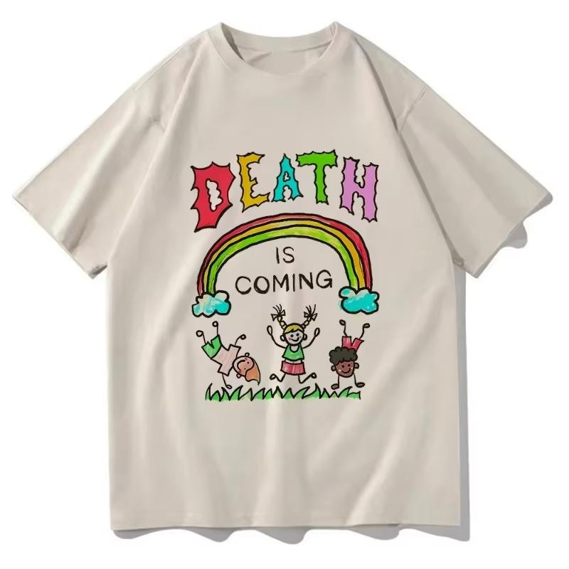 

Death Is Coming T Shirt Funny Men Summer Print Clothing Harajuku Vintage Unisex 100% Cotton Graphic T Shirts Classic Clothes 5XL різнокольоровий
