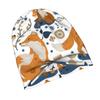 2D Flat Printing Foxy Minimalist Knit Hat Designed for Adults Who Enjoy Quiet Style, Complements Neutral Tones And Effortless Outfit Choices
