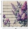 Lavender Shower Curtain, Nostalgia Rustic Farmhouse Back With Leafy Bouquet Of Flowers Print, Cloth Fabric Bathroom De