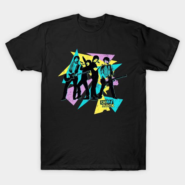 

Men Black Print T-shirt Camp Rock No-Cut Transfer Paper Print Cotton Tshirt M чёрный