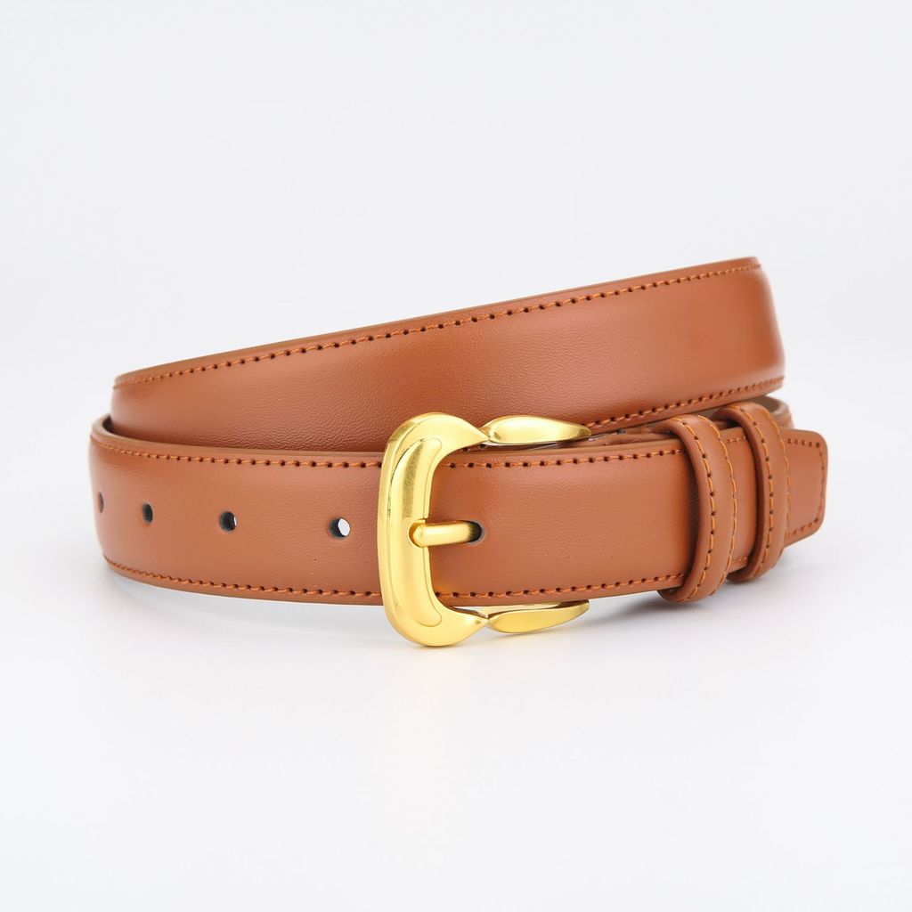 Womens Leather Waist Belt For Jeans Casual Fashion With Metal Buckle For Office And Daily Use