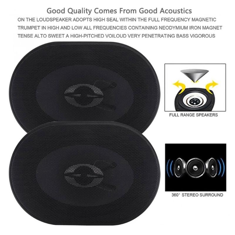 Car Stereo Loudspeakerss 380W High Middle Range Coaxial Vehicle Sound Systems Automotive Entertainment Easy Installation