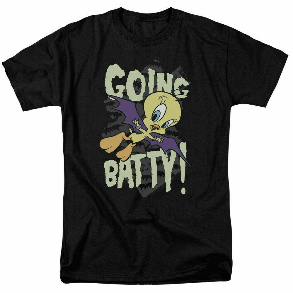 26 Looney Tunes Going Batty Футболка Мужская Лицензионный Мультяшный Мерч Птичка Твити Черная Унисекс Футболка S разноцветный