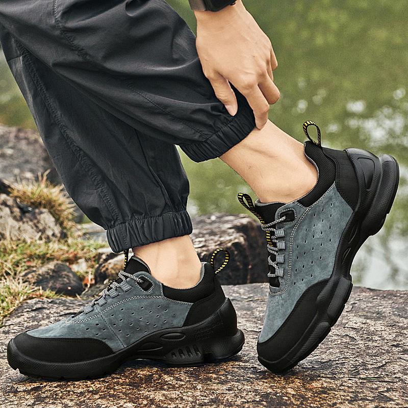 Fashion 2025 New Fashion Men Flats Walking Shoes Men's Premium Leather Sneakers Comfortable Gym Shoes Non-Slip Jogging Training Shoes