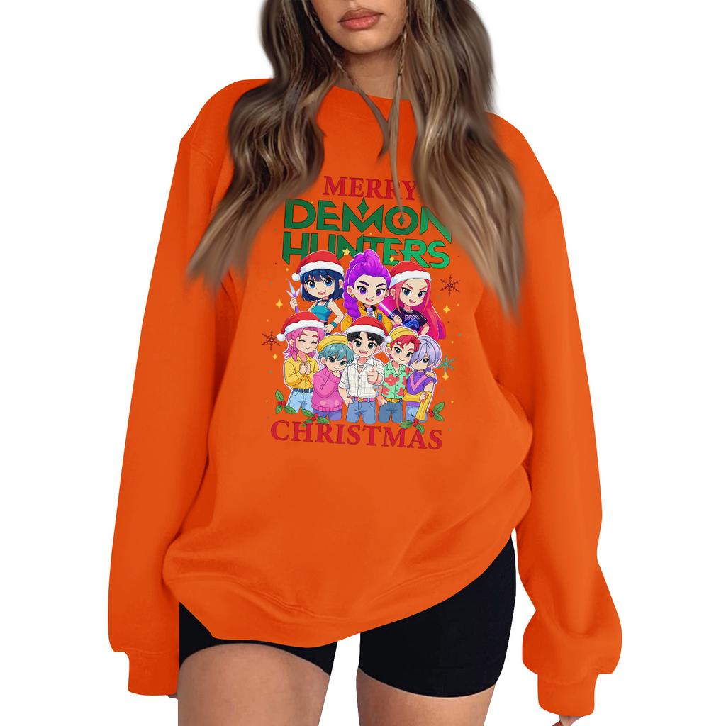 Women's Fashion Long-Sleeve Pullover Sweatshirt With Fun Movie-Themed Print