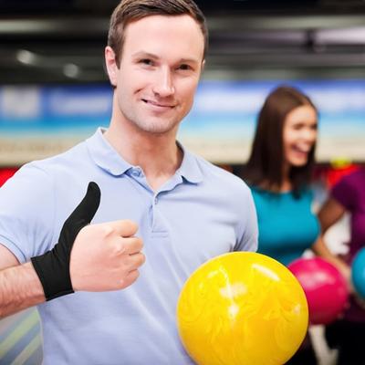 Protector de Pulgar para Bowling Adulto Mano Derecha Izquierda Agarre de Pulgar Estabilizador Ajustable Calcetín de Pulgar para Bowling Guante Elástico para Bowling para Bola de Bowling