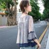 Chiffon Shirt Top for Women in Summer New Retro Loose Slimming Belly Fashion Versatile Versatile Versatile Sleek Shirt for Women
