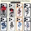 Dragão Para iPhone 17 pro Max /17 pro Capa Completa Adesivo Pele Envoltório 3D Colorido Traseiro Protetor Película Adesiva