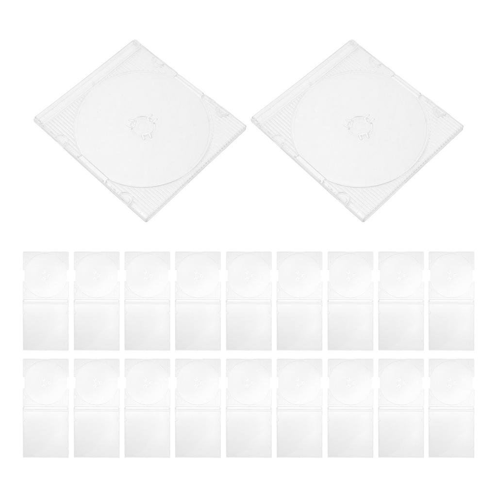 20 Stück 8 cm Mini-CD-Jewel-Case Klarer Kunststoff-Disc-Halter für 3-Zoll-CDs DVDs 80 mm Daten Musiksammlung Tragbar Kratzfest
