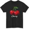 Cherry Graphic T-Shirt – Red Cherry Casual Summer Tee – Cherry Design Cotton Top – Fruit Pattern Streetwear