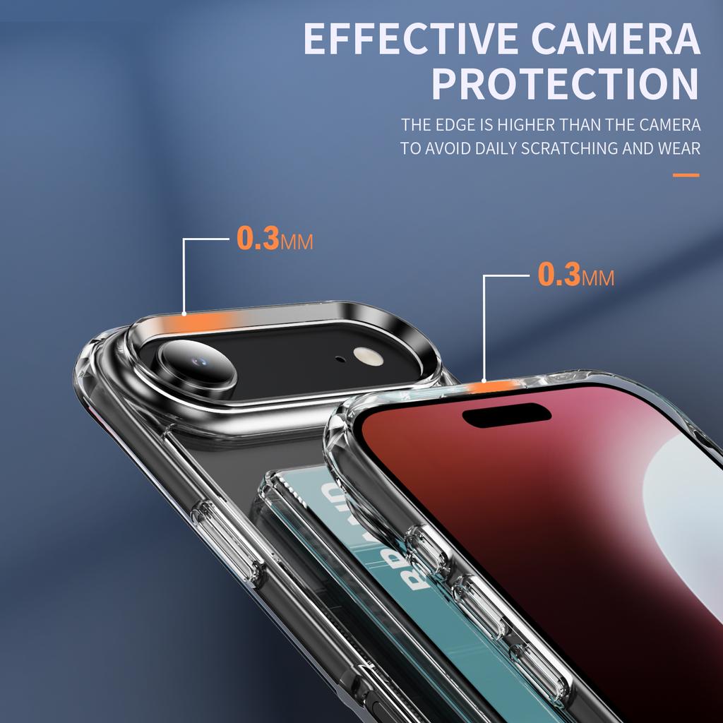 For iPhone 17 Air Case Protective TPU Phone Cover with Card Holder