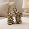 2 Pieces Cartoon Elephant Decorative Figurine Detailed Seated Resin Versatile