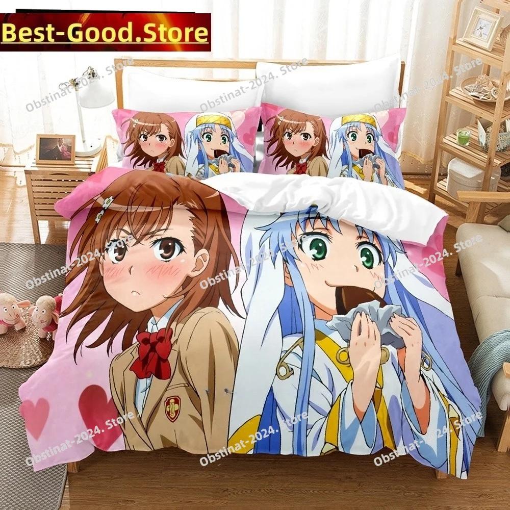 3D Anime A Certain Magical Index Bedding Set Duvet Cover Full Queen King Size Pillowcase Printed Aldult Kid Bedroom Single Twin
