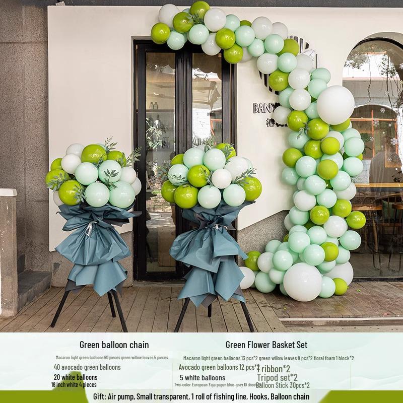 National Day Decorative Balloon Column & Flower Basket for Event Atmosphere