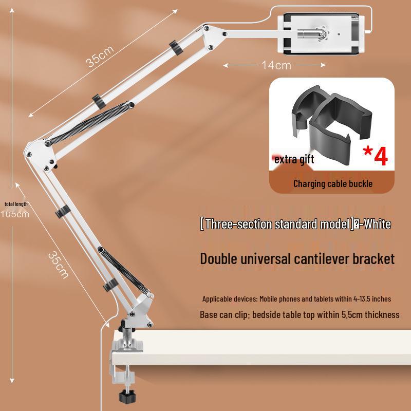 Adjustable Bedside Phone & Tablet Holder for Streaming & Overhead Shots