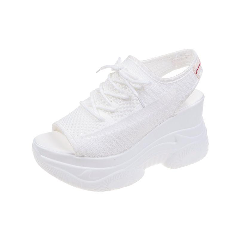 Ladies' Wedge Sandals, Women's Summer New Style, Fly Woven Breathable Series with Fish Mouth Cover, High Heels, Breathable and Comfortable