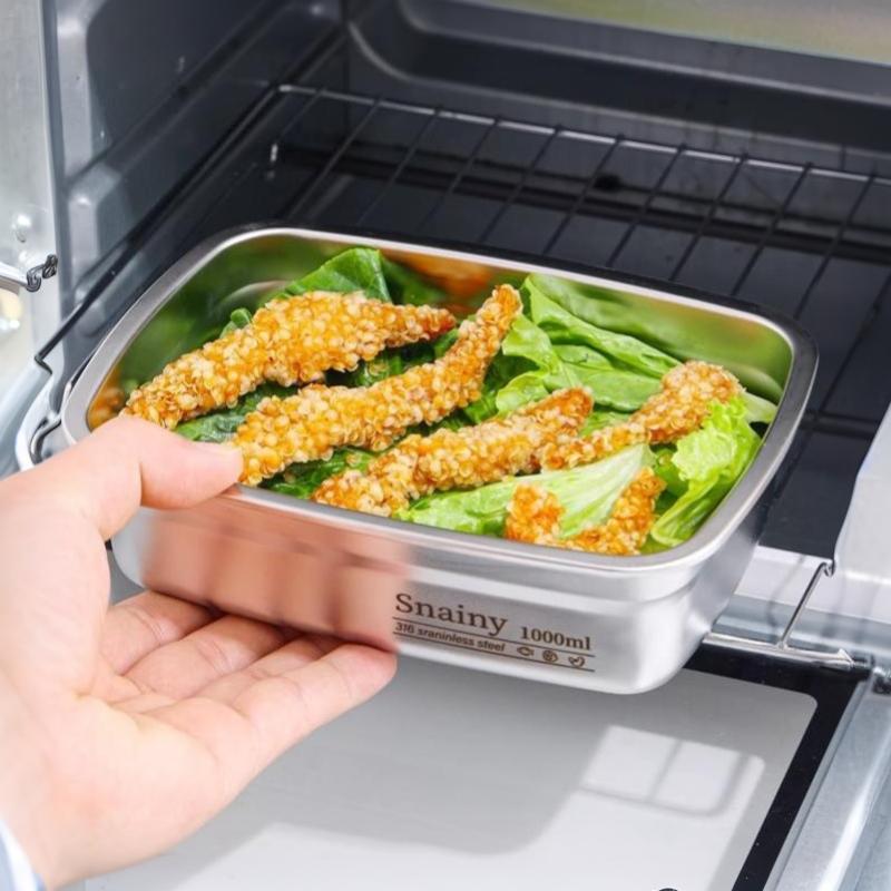 Food Grade Stainless Steel Lunch Box Vacuum Antibacterial Sealed 600/1000/1500ml Leakproof Bento Box for Office Workers