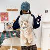 1Pcs Lolita Cartoon Personality Backpack With Sound Women Cat Plush Doll Small Capacity Daypack Cute Realistic Ragdoll Backpack