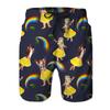 Lustige Dinosaurier-Katzen-Grafiken Badeshorts Herren 3D-Druck Tier Surfen Boardshorts Sommer Hawaiianische Badehosen Coole Eisshorts